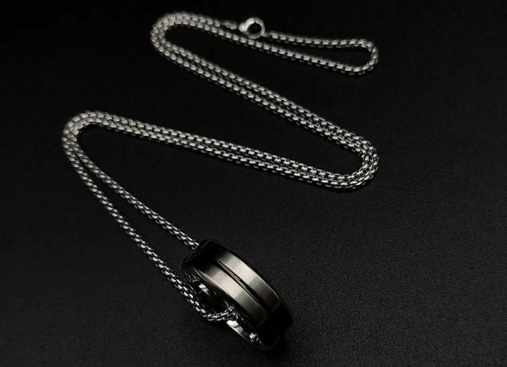 Mens Fashion Ring Necklace